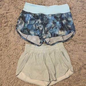 Lululemon short Lot speed up and tracker sz 6